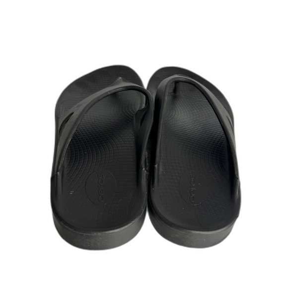 OOFOS Sandals Mens Size 12 Womens 14 Black OOriginal Recovery Flip Flop Thong - Picture 6 of 9